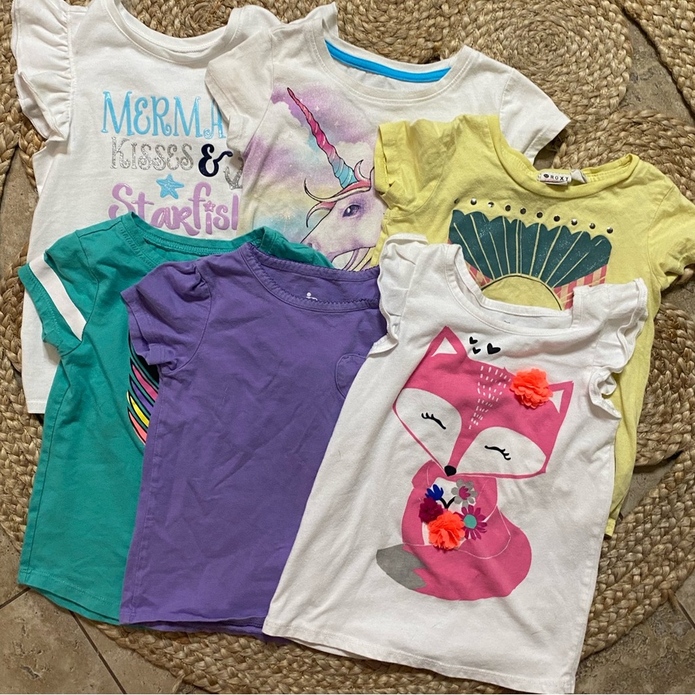 Colorful Kids Graphic T-Shirts Set